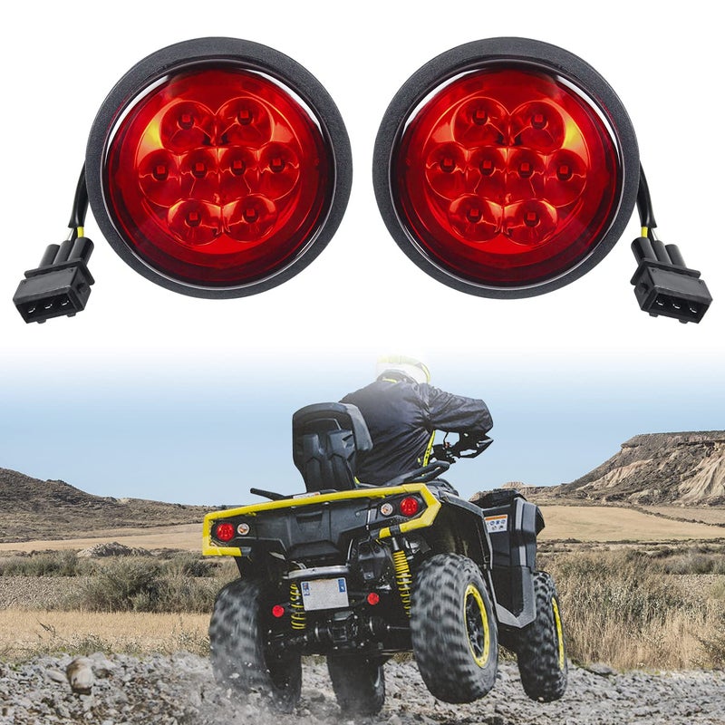 CPOWACE Pair Red LED Tail Light Assembly Compatible with Can Am Outlander, Rear Brake Lights Tail Lamps Compatible with Can-Am Outlander Renegade Commander Maverick 2011-2017,Replace #710001645 - Image 1